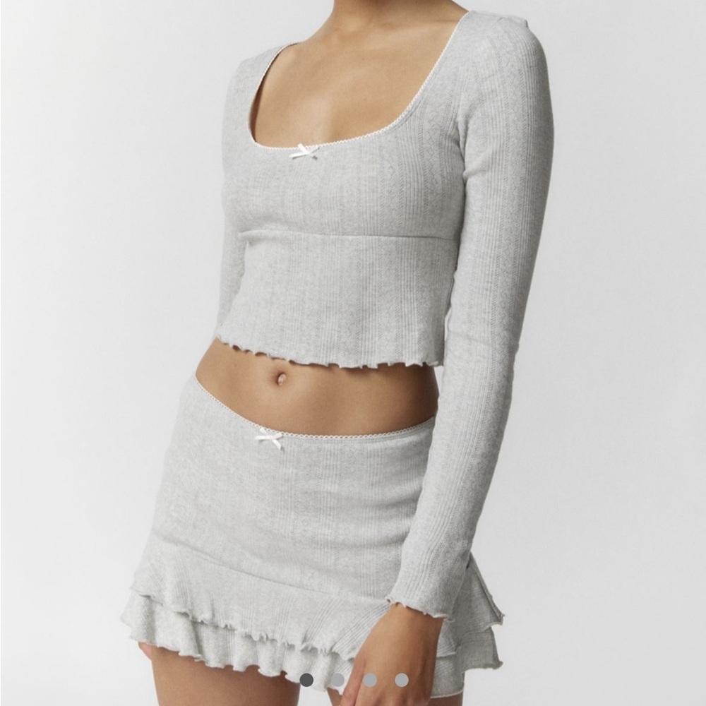 UO Out From Under Sleepless Nights Pointelle Set